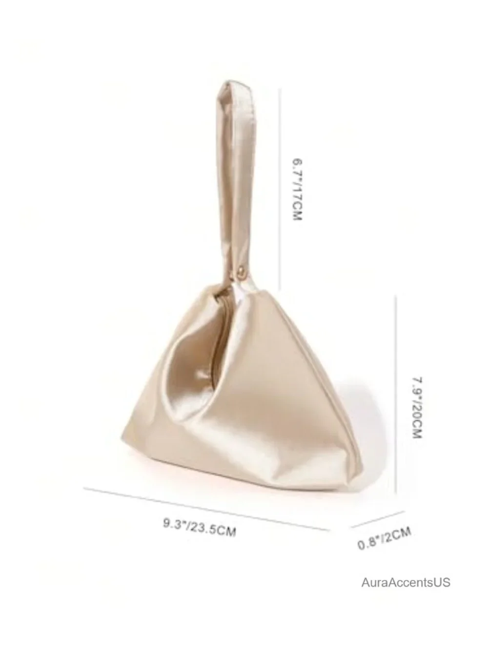Satin Evening Clutch Purse Dumpling Handbag with Shoulder Strap